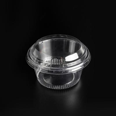 China PET Disposable Clear Round Cheesecake Food Packaging Wholesales Mini Plastic Cake Box for sale