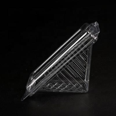 China Disposable Disposable Triangle Sandwich Cake Container Food Box Plastic Packaging for sale