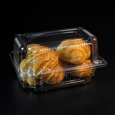 China Disposable China Supplies Plastic Croissant Bread Packaging Box For Food Packaging Boxes for sale