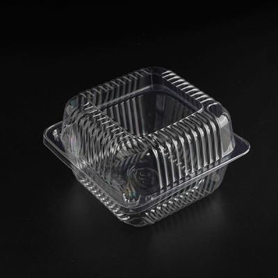 China Biodegradble PET Takeaway Container Blister Clamshell Cake Burger Box Disposable Plastic for sale