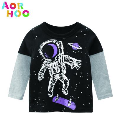 China Aorhoo Nature Cotton Kids Anti-Shrink T-shirt For Girls Cartoon Pattern Print Boys T-shirt Cheap Price Unisex Kids T-shirt For girls for sale