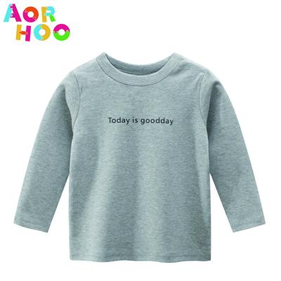 China Wholesale Aorhoo High Quality Anti-Shrink Solid Color Fitness Gym Sports Kids Wear Summer Cotton Custom Plus Size Kid T-shirt for sale