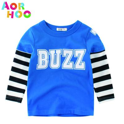 China Aorhoo OEM Stripe Kids Boys Polo T-Shirts Army Scale Baby Boy Pajamas Anti Shrink Pajamas Kids Mix Color Kids Clothes for sale