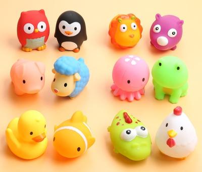 China Bath Toy PVC Coated Water Animal Cartoon Bathing Spray Toy Soft Glue Toy for sale