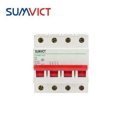 China DZ47-63 Series MCB Mini Circuit Breaker 4P 3A~63A Plastic Miniature Circuit Breaker 3 Pole 6a for sale