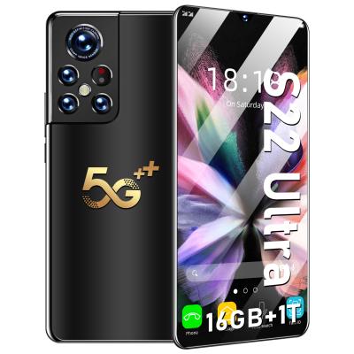 China Smart Smartphones S22 Ultra 16Gb+1T 6.9Inch 5G Dual SIM Card High Quality Quick Charge Smartphone for sale