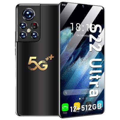 China 2021 Hot Selling Dual SIM Card S22 ULTRA 12GB+512G 6.9 Inch Full Display Android Mobile Cell Smart Phone for sale