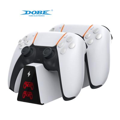 China ABS LED Indicator Touch Type Controller Stand Dual White Charging Dock For PS5 for sale