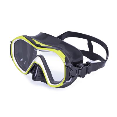 China 180 wide view adults swimming goggles with nose cover snorkel mask for spearfishing divers for sale