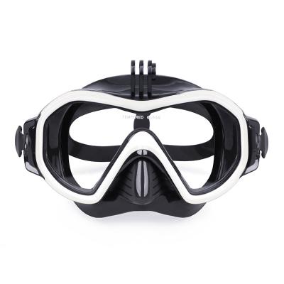 China Anti-fog Coated Glass Waterproof Dive Mask Goggles Scuba Diving Freediving and Spearfishing Black Mask for Adults for sale