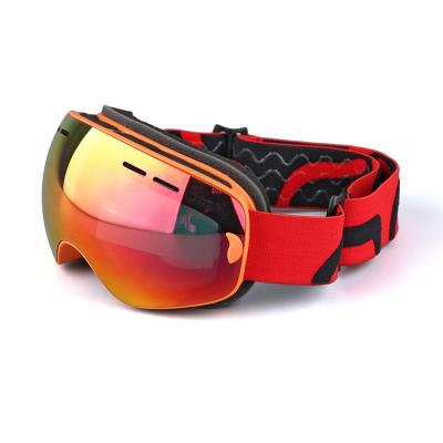 China 2 Layer Lens Elastic Band Strap SKI Anti Fog Stop UV Mirror Coating Winter Sports Ski Racing Snow Goggles For Kids for sale