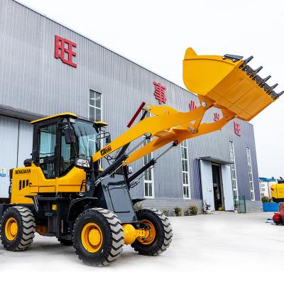 China Building Material Stores Hengwang Wheel Loader 1.6 Ton 2 Ton High Efficiency Miniature Front Loader for sale