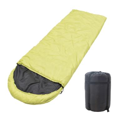 China Envelope Type 210T Polyester 0.3 Checked Matte Waterproof Camping Sleeping Bag Envelope Backpacking Sleeping Bag for sale