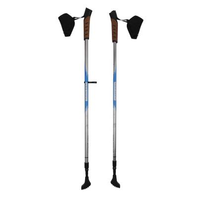 China PP+Cork Wholesale 6061/7075 carbon steel folding aluminum trekking poles double stick cheap aluminum increasing pole for sale