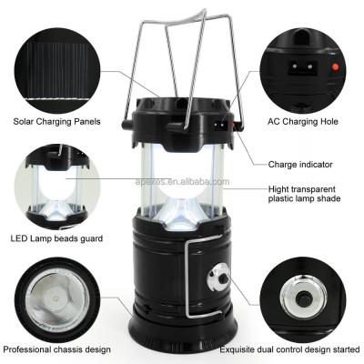 China Professional ABS LED Camping Rechargeable Camping Lantern / Solar Camping Light for sale