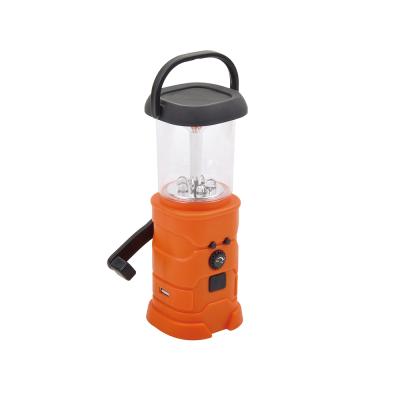 China Multifunctional Crank Dynamo Solar Lantern Outdoor Led Solar Lantern Camping Light With Radio for sale