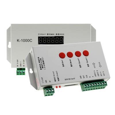 China Steel T1000 LED Pixel Controller Original K-1000C ws2811 ws2812 LED Strip T1000S K1000C Programmable SD Card Pixel LED Controller for sale