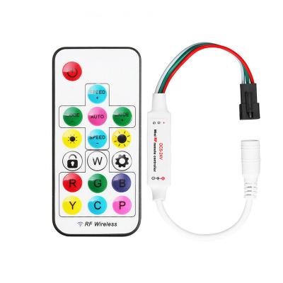 China ABS Plastic SPI RF LED Controller SP104E WS2811 WS2812B Pixel Addressable LED17 keys rf remote controller for WS2812 STRIP for sale