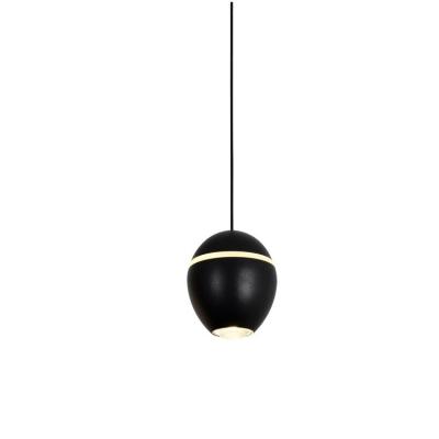 China Modern Nordic High Ceiling Led Pendant Lights Black White Luxury Chandelier Decoration Bedroom Living Room for sale