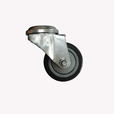 China 2 inch grey pu and nylon Caster Wheel zinc plate for sale