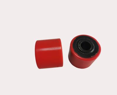 China 60mm iron inner pp hydraulic truck wheel red for sale