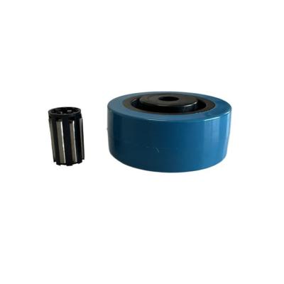 中国 Skidproof Drive Castor Wheels Pu Foam Rubber And Rollers 5 Inch Heavy Duty Caster Wheel W-464-1 販売のため