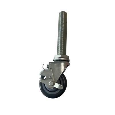 中国 Practical Casters Running Stainless Steel Universal Castor Long Screw Heavy Duty Caster Wheel With Hook 販売のため