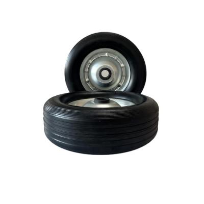 China Black Stem Scaffold Static Trolley Oil Caster 8 Inch Heavy Duty Rubber Wheel QD35A.7 for sale