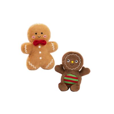 China 2023 Cotton 40cm Hot Selling Christmas Gingerbread Man with Caramel, Chocolate Colors for Kids Play and Celebration Christmas for sale