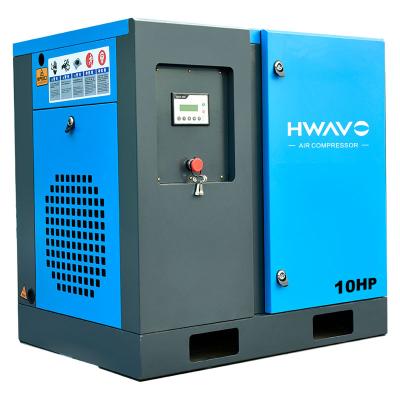 China Lubricated goods using 7.5kw 8bar 10bar air cooling cheap screw air compressor for sale