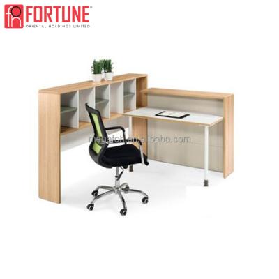 China Cheap modern simple design L shape reception reception table for sale