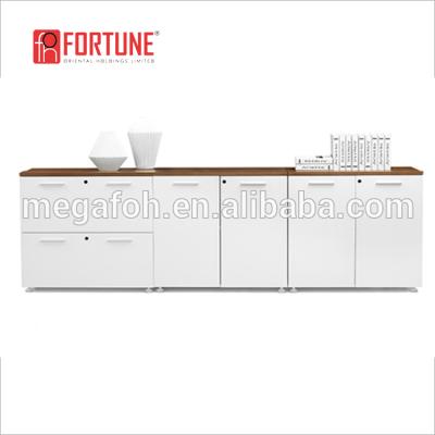 China Cheap Office Expandable Modern White Wooden Low File Storage Cabinet (FOH-UVD092B) for sale