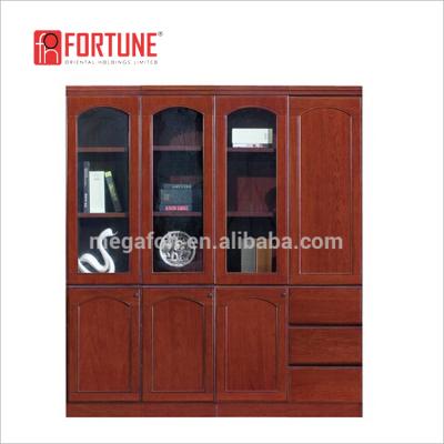 China High End PANEL Desk 3 Drawers Filling Glass Door Wooden Cabinet Storage Units (FOHAM-1634) for sale