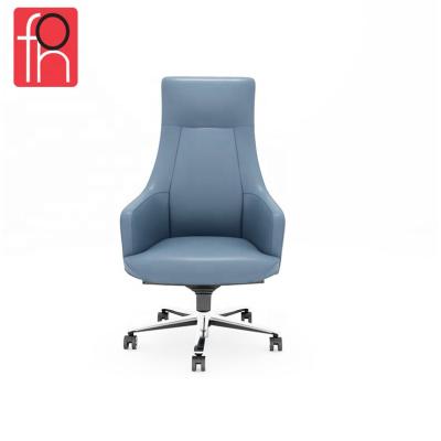 China Leather Office Chairs High Quality Adjustable Swivel Armrest Executive (Height) Boss Office Chairs On Sale for sale