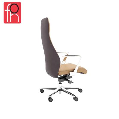 China (Height)Adjustable Hot Fancy Arm Swivel Chairs Heavy Duty Leather Office Chairs With Neck Support for sale