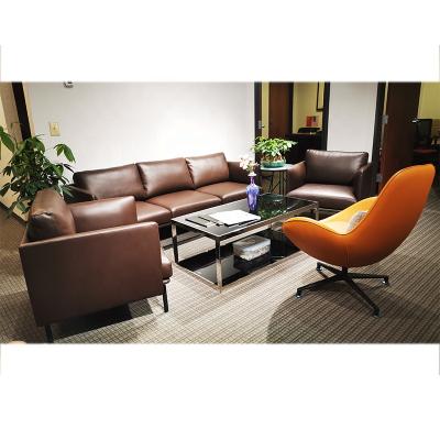 China 1+1+3 Seat Office Black Leather Executive Sofa Contemporary Luxury Sofa Sets (FOH-6628) for sale