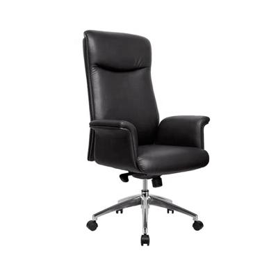 China Hot Selling Large Large Office Chairs Ergonomic Back Chair Ergonomic Back (Waist) Adjustable Leather Executive Chairs Black for sale