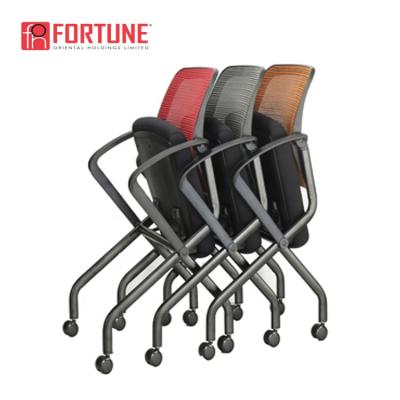 China Contemporary modern whosale chairs office folding mesh chairs with armrest (FOH-L1) for sale