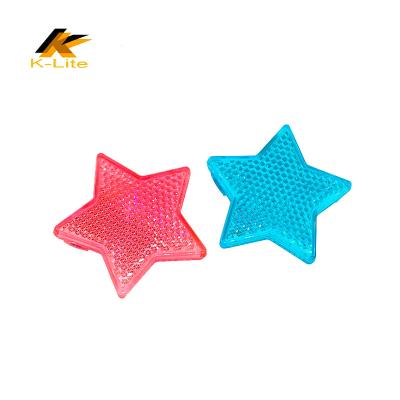 China Reflector Star Pentagon Bicycle Reflector Bike Front/Rear Part Spoke Pedal Reflex Reflector With Clasp (KB317) for sale