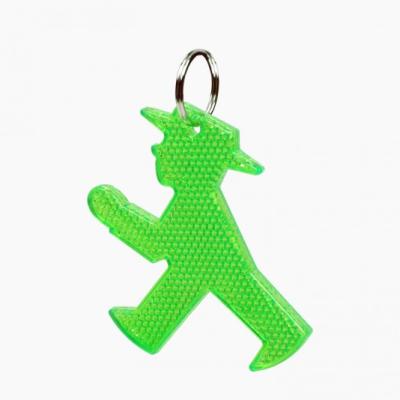 China High Reflective PMMA Key Chain, Traffic Man Reflector, Green Ampelman Reflector for sale