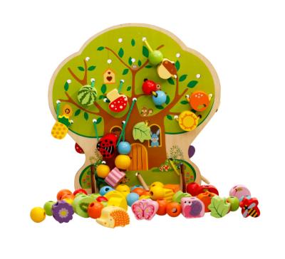 China Colorful/Safety/Environmental/Healthy Funny Wooden Yarn Bead Maze Game Tree YZ023 Wooden Toys For Children Wooden Toy Baby Toy for sale