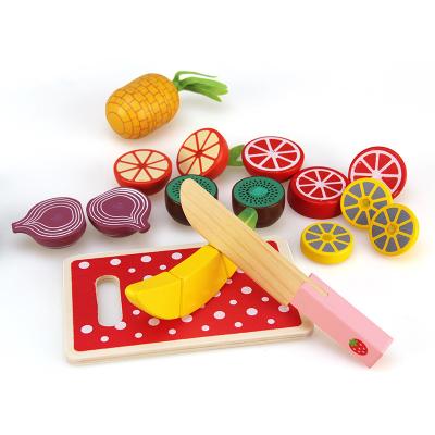 China Cutting Food Toys 2018 New Early Education Toys Wooden Magnet Cutting Food FruitKitchenToys For Kids Toys for sale