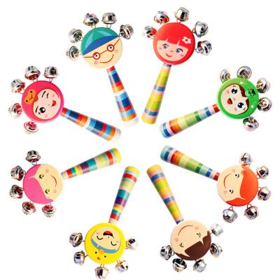 China 2018 New High Quality Wooden Safety Baby Hand Ratchets Toys Baby Toy Kid Toy For Children for sale