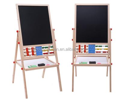 China Colorful/Safety/Environmental/Healthy Wooden Double Sided Adjustable Blackboard Kids Easel Drawing Board Kids Toys KXM-806 For Children for sale