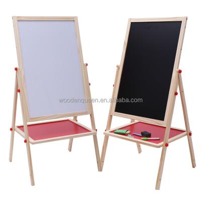 China Colorful/Safety/2018 Environmental Hot Sale KXM-806-1 Kids Easel Drawing Board Double Sided Adjustable Wooden Kids Toys/Healthy for sale