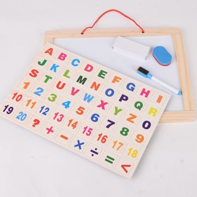 China Colorful/Safety/White Double Sided Magnetic Hanging Wooden Environmental/Healthy Desk Bulletin Board Blackboard Drawing Board For Kids KXM-4433 for sale