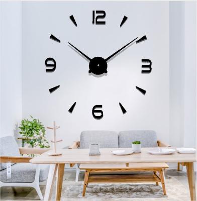 China BRIEF manufacturers wholesale high quality big clock industria paste on plastic 3d wall slamic clocks diy clock 47 inch for sale