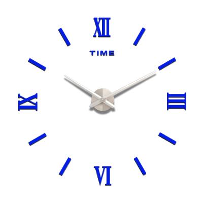 China BRIEF Modern DIY Oversized 3d Wall Clock Home Decoration Roman Numerals 3d Wall Clock Mirrored Clock 47 for sale