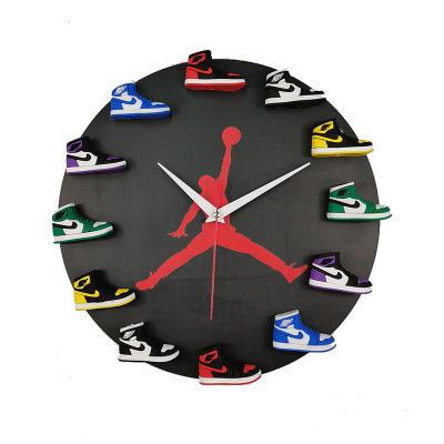 China Modern Style 2021 New 12 Inch Basketball Shoe Sneaker Flight AJ Model Antique DIY Mini Wall Clocks for sale