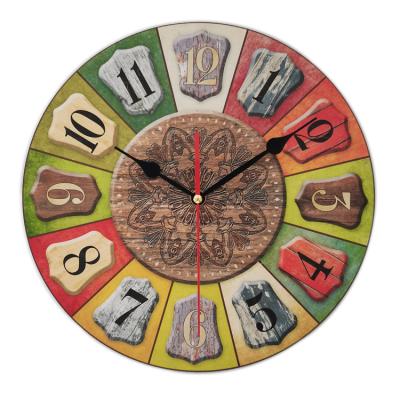 China Antique Style 16 Inch Number Wholesale Cheap Wall Clocks For Home Round Digital Wooden Decoration Large Size Wall Watch Wall Clock for sale